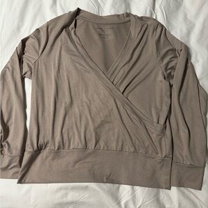 Threads 4 Thought Taupe Wrap Shirt